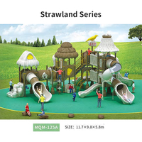 Série Strawland - Toboggan de jeu extérieur pour enfants, grand modèle, en plastique et nylon combinés, pour l'école et les parcs