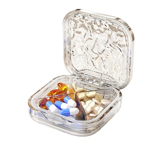 Boîte à pilules médicinale portable pour la maison, boîte à pilules en plastique, boîte de rangement pour médicaments, étui pour vitamines, étui de rangement de poche, boîte à pilules de voyage - Product Image 1
