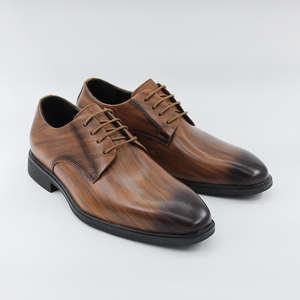 Zapatos de vestir formales de diseñador - Zapatos de vestir de cuero de alta gama para hombre italianos con textura de piel de becerro repujada - Product Image 4