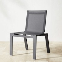 Meubles de jardin en aluminium pour fête au bord de la piscine, chaise de villa extérieure et table en aluminium 6 places