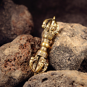 Vajra Tibetano Budista de Latón Vintage, Dorje <span class=keywords><strong>Lama</strong></span> Tallado a Mano, Decoración Religiosa, Suministros de Feng Shui, Adorno Coleccionable, Artesanía de Latón - Product Image 5