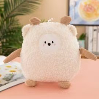 Ours en peluche blanc carré de 8 pouces, personnalisable, en coton PP, pour machine à griffes