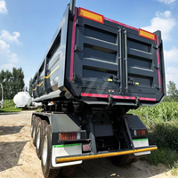 Semi-remorque benne basculante 3 essieux certifiée CE, 50-60 tonnes, à déchargement arrière hydraulique, durable, pour charbon, sable et pierre - En promotion