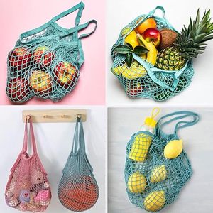 Ý tưởng quà tặng tùy chỉnh lưới Tote Túi xách tay tái sử dụng nhỏ bông lưới túi cho nông dân thị trường hàng tạp hóa bông lưới túi - Product Image 6