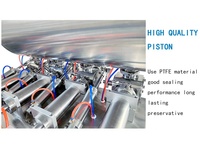 Machine de remplissage de liquides pneumatique à quatre têtes semi-automatique pour jus, huile comestible, shampoing, cosmétiques, gel capillaire