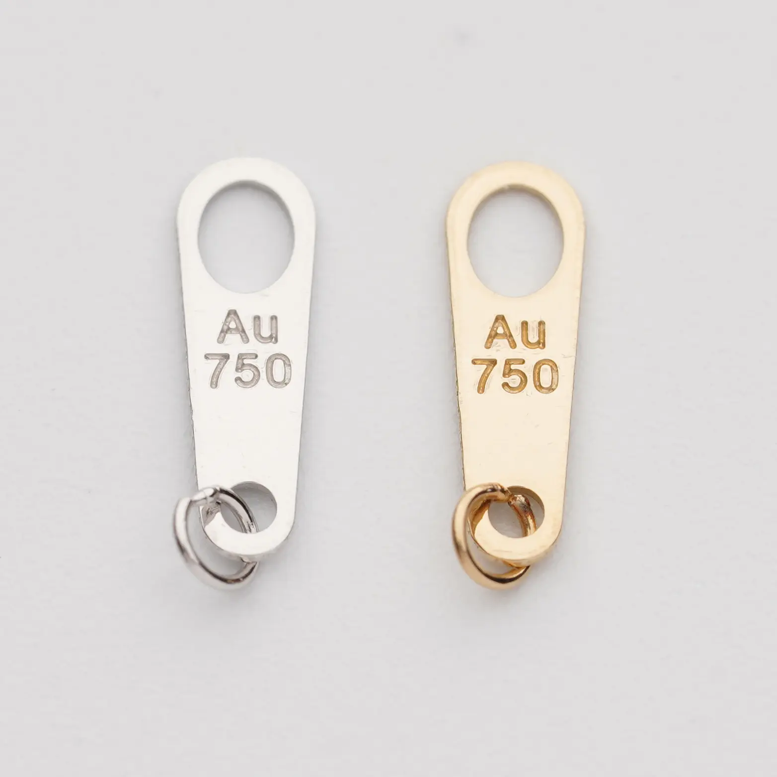 18K AU750 rantai kalung gelang perhiasan menemukan kompas Kuning Putih emas konektor untuk membuat