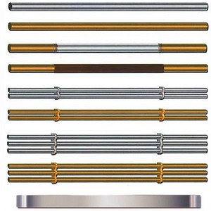 Main courante d'ascenseur en acier inoxydable, extrémités plates et courbées, 304 201, design moderne et simple pour l'intérieur des ascenseurs - Product Image 1