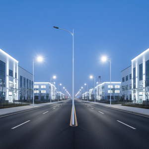Poteau d'éclairage solaire à double bras en acier galvanisé à chaud de 12 m pour projets d'éclairage LED sur les routes principales - Product Image 1