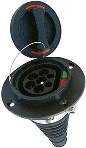 New JET Type 2 AC EV Charger Connector Inlet for Vehicle with LED <b>Lights</b> 32A 480V Replacement - Product Image 5