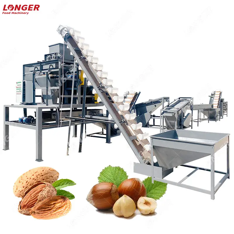 Macchina automatica di Palma Canile Nut Cracker Noccioli di Albicocca Guscio di Rottura e Separazione Nocciola Dado Macchina Bombardamenti