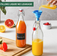 Bouteilles en verre à bouchon basculant avec couvercles hermétiques, bouteilles à bouchon basculant pour la fermentation