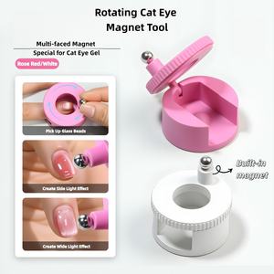 360 °   Outil magnétique rotatif pour nail art œil de chat - Bâtonnet magnétique professionnel œil de chat avec perles de verre et forte force magnétique - Product Image 1