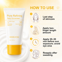 Crème solaire quotidienne clarifiante pour la peau Pore+Skin SPF 50, protection solaire à large spectre avec TXA et niacinamide, non collante, soin coréen pour la peau