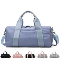 Bolsa de Gimnasio de Alta Calidad con Cierre de Cremallera y Logotipo Personalizado, Bolsa de Viaje Impermeable de Gran Capacidad, Bolsa de Lona de Poliéster de 20-35L para Mujer