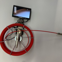 Endoscope de caméra d'inspection de tuyau d'égout avec diamètre d'objectif de 23mm, câble de travail de 30m, écran de 7 pouces