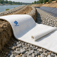 Tissu géotextile non tissé pour la stabilisation des sous-sols de construction routière, vente en gros