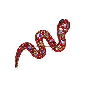 Broches créatives en strass, 12 pièces, couleur en vrac, serpent Viper