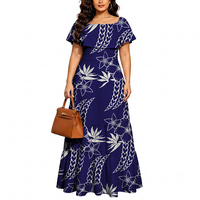 Robe d'été décontractée élégante et longue pour femme, coupe ample, en polyester, manches courtes, ourlet à volants, écologique, infroissable
