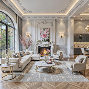 Service de design d'intérieur complet pour villa française avec rendu <span class=keywords><strong>3D</strong></span> pour projets de chambres d'hôtel et salles à manger - Product Image 2