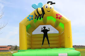 Gorila inflable Bouncy Little Bee Jumping Castle Bounce House Combo con tobogán para la venta - Product Image 5