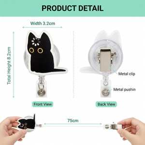 OEM ODM Soporte de acrílico para credencial con diseñ<span class=keywords><strong>o</strong></span> de esqueleto divertido y bonito, con la frase 'I'm Not Mean I'm Spicy', accesorio único y lindo para enfermeras - Product Image 6
