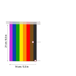 Guirnalda Personalizada <span class=keywords><strong>Philadelphia</strong></span> Pride, 14x21cm, 20 Piezas, 6.5M, 8 Franjas, Bandera LGBT al por Mayor - Product Image 2