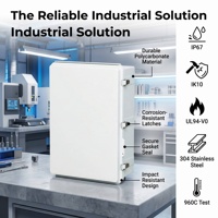 Boîtier de contrôle IoT intelligent pour ville connectée, avec couvercle transparent et couvercle opaque, support en acier inoxydable 304, verrouillable, IP67