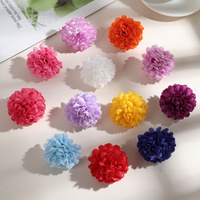 Têtes de fleurs artificielles en soie de 4,5 cm, type hydrangea et chrysanthème, pour épingles à cheveux DIY, chapeaux de mariage, sacs à dos et décorations.