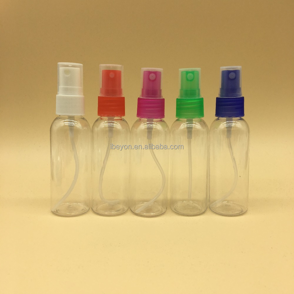 Подгонянный цвет 80 мл ПЭТ-бутылка-спрей переработанного пустая пластиковая бутылка для путешествий Набор