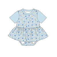 Combinaison jupe à manches courtes d'été de haute qualité pour petites filles, barboteuse jupe confortable et tendance pour bébés et enfants