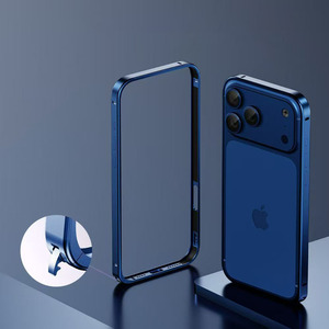 Nueva Funda para <span class=keywords><strong>iPhone</strong></span> 17 16 15 14 Pro Max, Panel Trasero de Metal + Marco de Metal + Protector de Lente, Compatible con Modelos de 13 a 17 Pro Max - Product Image 5