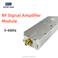 Module amplificateur de signal RF 50W 5-6GHz, boîtier en alliage d'aluminium blindé RF pour UAV, détection de balayage de signal DDS GaN PA, protection de sécurité
