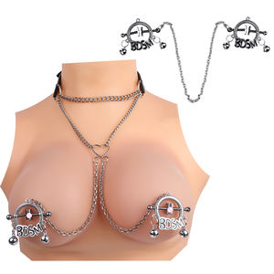 Morsetti regolabili del capezzolo del seno del metallo Non-Piercing regolabili morsetti del capezzolo su anelli del seno femminile stimolatore della Clip del capezzolo - Product Image 1