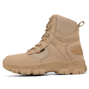 SFB78 AS33 UNZHUO MAKE UZMK Men Brown Leather <b>Hiking</b> <b>Boots</b> Waterproof Outdoor Combat Style High Top All Seasons - Product Image 4