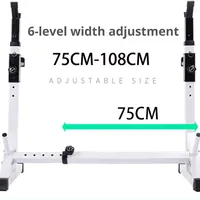 Banc d'haltérophilie multifonctionnel de gymnastique à domicile intelligent télescopique pliable cadre en acier banc presse support Squat support haltères support