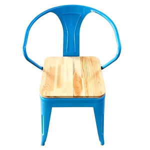 <span class=keywords><strong>Silla</strong></span> de Comedor Moderna de Hierro con Reposabrazos, Estilo Industrial para Restaurante, Bar, Tolixs, Hierro Antiguo, Apilable, Metálica, Duradera - Product Image 4