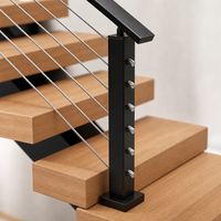 Système de garde-corps moderne en câble d'acier inoxydable pour escalier, balcon, main courante de sol, utilisation extérieure, salle de bain, villa, centre commercial, garantie 5 ans
