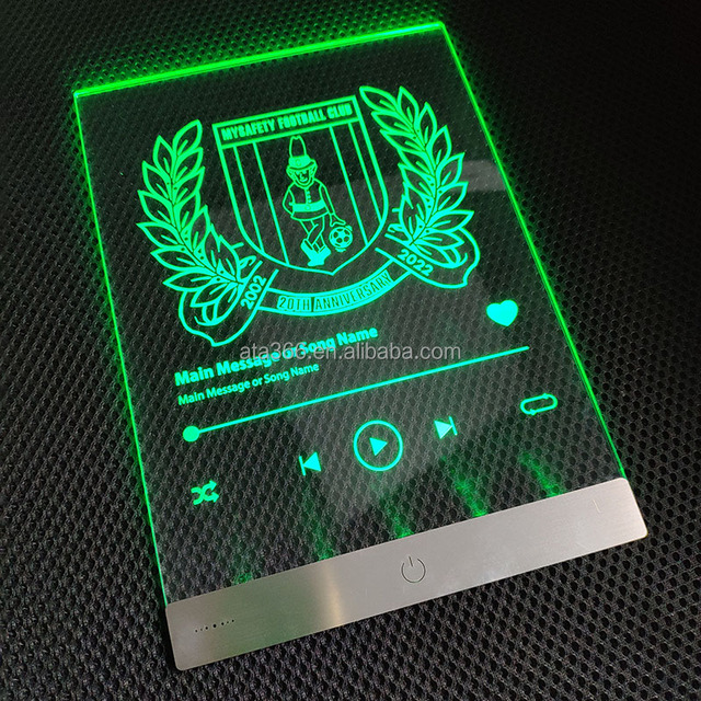 13 Custom VIP Fans Music 3D Acrylic Illuminated Sign USB Rechargeable Light up Business GiftsCompany Name LED Letter Sign
