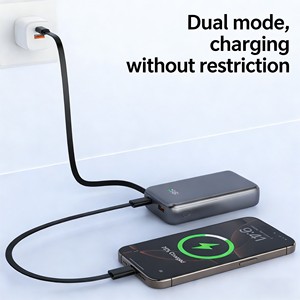 สายต่อขยาย Type-C Output PD22.5W USB 10000mAh 20000mAh ชาร์จเร็ว พาวเวอร์แบงค์แม่เหล็กขนาดเล็กพกพาสะดวก พร้อมหน้าจอแสดงผลดิจิตอล - Product Image 2