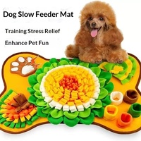 Tapis de recherche interactif pliable pour chiens - Jouet de puzzle pour la recherche de nourriture et l'alimentation lente, tapis olfactif anti-ennui pour chiots et chats