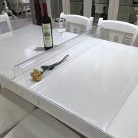 HuiHe Étanche PVC Nappe Transparent Table Couverture Tapis Cuisine Motif Huile Tissu Verre Doux Tissu Nappe 1.0mm