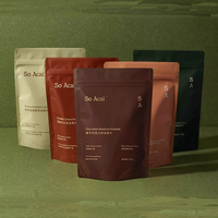Sac pochette debout de qualité alimentaire personnalisé, fermeture à glissière réutilisable, matériau EVA en feuille d'aluminium autoportante pour emballage en poudre