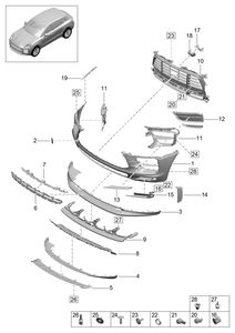 2019 2020 Parachoques 95b.2 Original Usado 2023 para <span class=keywords><strong>Porsche</strong></span> <span class=keywords><strong>Macan</strong></span> Parachoques - Product Image 5