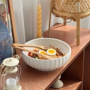 Bol à soupe en céramique avec couvercle, motif vertical mignon, en forme de citrouille, compatible micro-ondes, pour la maison, pour les nouilles et les salades - Product Image 2