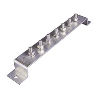 Barre omnibus de terre en cuivre robuste sur mesure avec connexion par boulons, 200A max. ampères continus, multipolaire pour le support des systèmes de mise à la terre