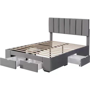 <span class=keywords><strong>Letto</strong></span> Matrimoniale Moderno <span class=keywords><strong>140x200</strong></span> in Legno con Contenitore - Product Image 2