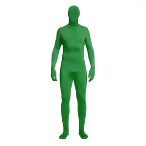 Chromakey Verde Full Body Unisex Spandex Estiramento Adulto Traje Homem Terno Do Corpo Invisível Desaparecendo Efeito