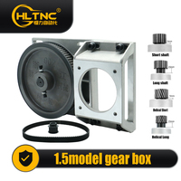 Rasio Gearbox Rak dan Pinion HLTNC 5:1 Reducer Gigi Helikal Modul 1.25 1.5 2 Pinion Baja Tahan Karat untuk Mesin CNC