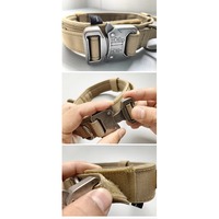 Collier tactique pour chien en nylon solide et résistant avec boucle en métal pour grands chiens