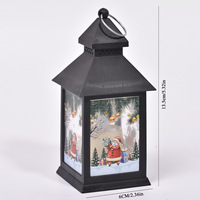 Lanterne d'Halloween vintage noire en forme de petite maison
